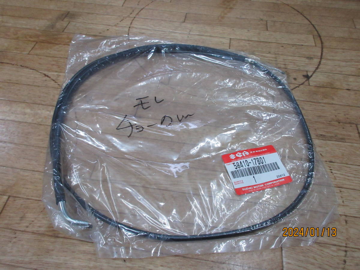 売切り 26 チョークワイヤー エンジン始動 58410ー17B01 SUZUKI 新品未使用ですが長期保管品 スポンサー スーパーレア 当時物希少 モレ拍卖