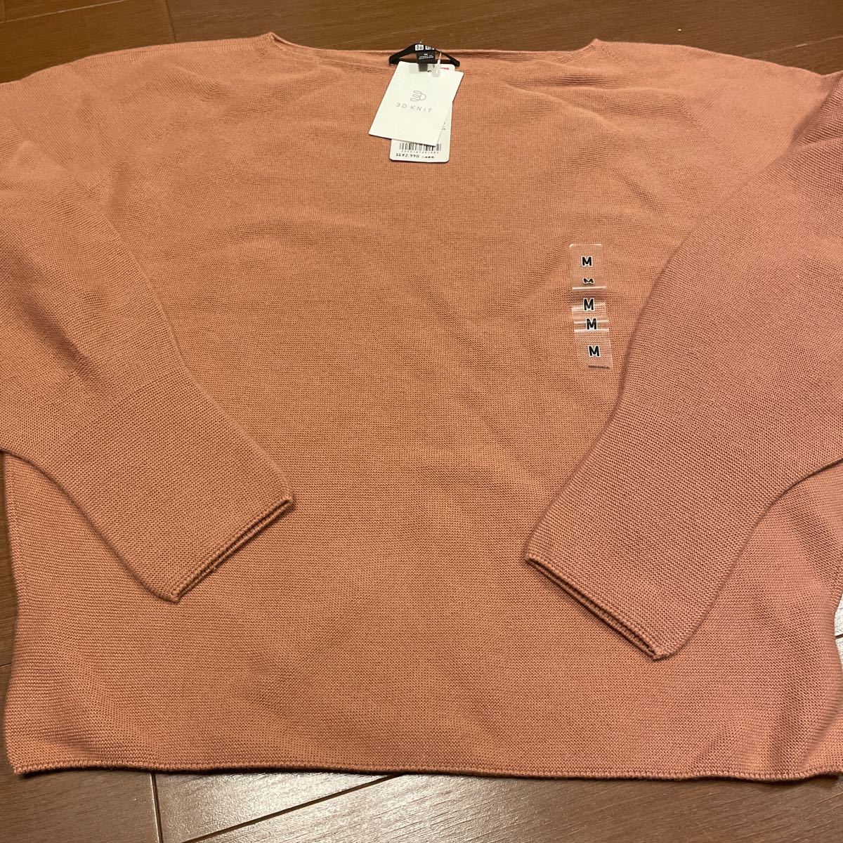 ★新品★ユニクロ 3Dコットン ボートネックセーター M 定価3,280円 ピンク セーター 長袖 WOMEN ニット UNIQLO拍卖