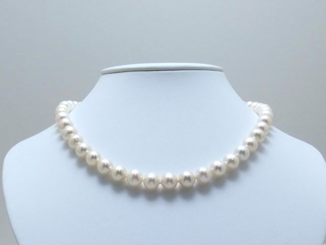 本真珠ネックレス(湖水)8.5~9.5㎜ ☆大玉☆新品☆高級拍卖