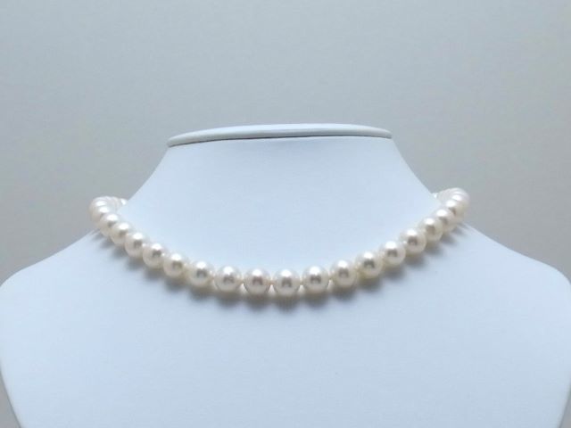 本真珠ネックレス(湖水)大玉8.0~9.5㎜☆高級☆新品拍卖
