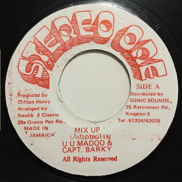 試聴 / U U MASOO&CAPT.BARKEY / MIX UP /STEREO ONE/Reggae/Dancehall/80's/Reissue/Skeeter Davis/big hit !!/7inch/977拍卖