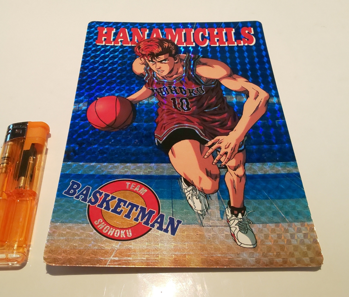 ♪『スラムダンク』♪桜木花道♪No.1♪キラキラ♪アマダ♪ライターはサイズ比較用です♪拍卖