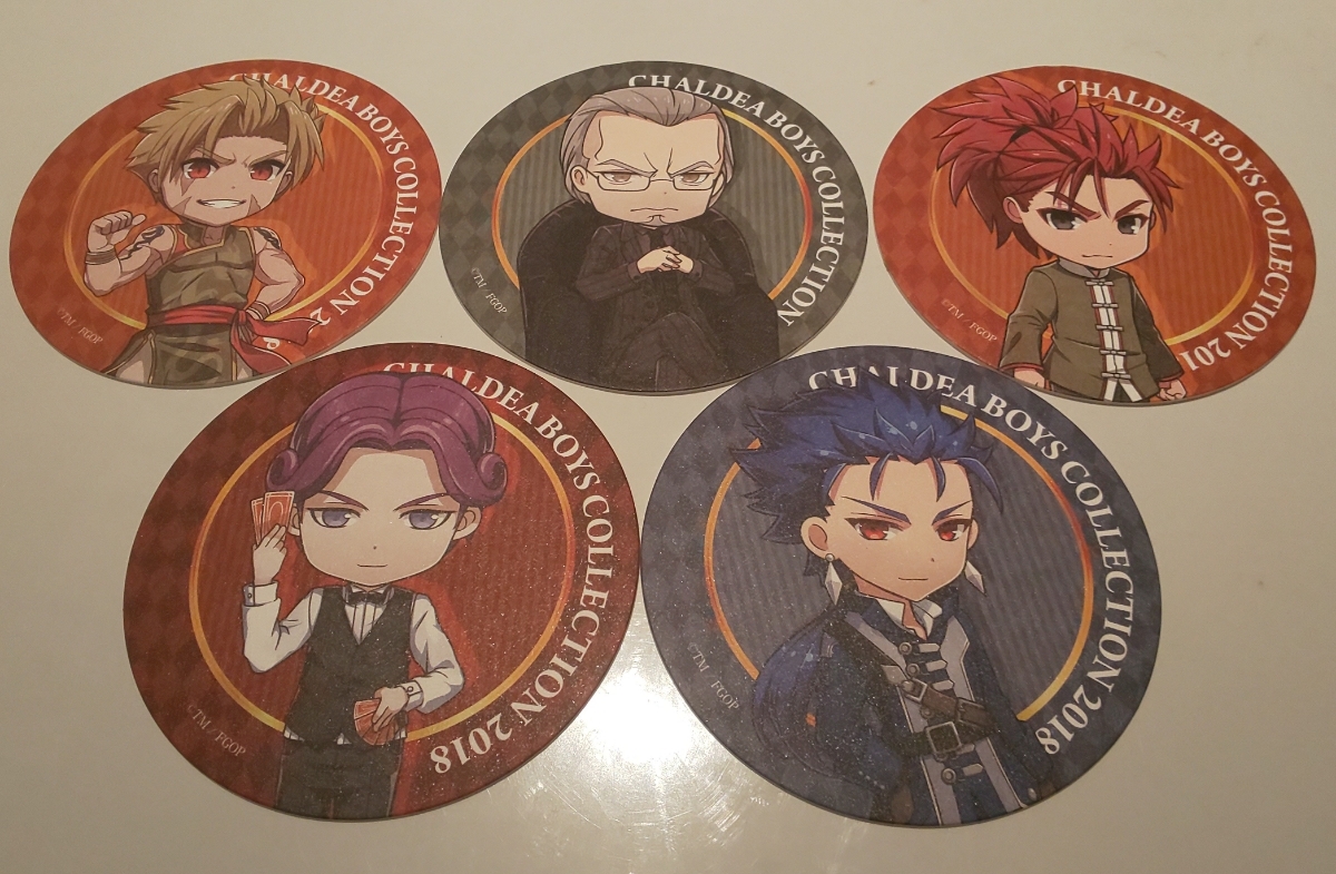 ♪『Fate/Grand order』♪FGO♪カルデアボーイズコレクション♪コースター♪5種類セット♪拍卖