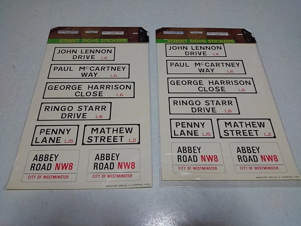 ● ビートルズ STREET SIGNS 【 ステッカーシート 2点セット ♪未使用新品 】 The Beatles拍卖