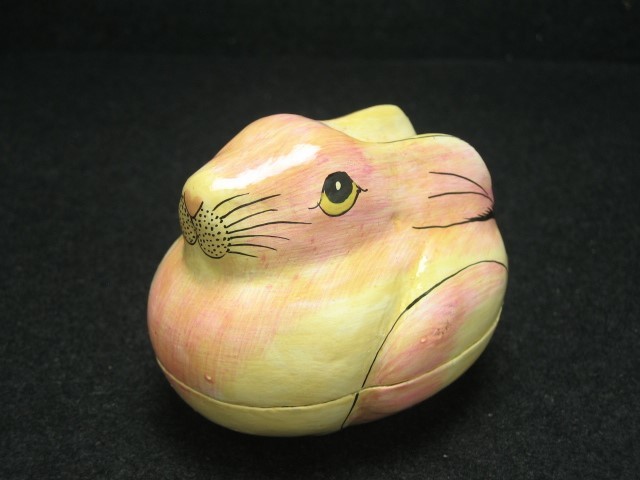 ◎●うさぎ ウサギ  ペーパーマッシュ 小物入れ  NO.124-5 兎 兔拍卖