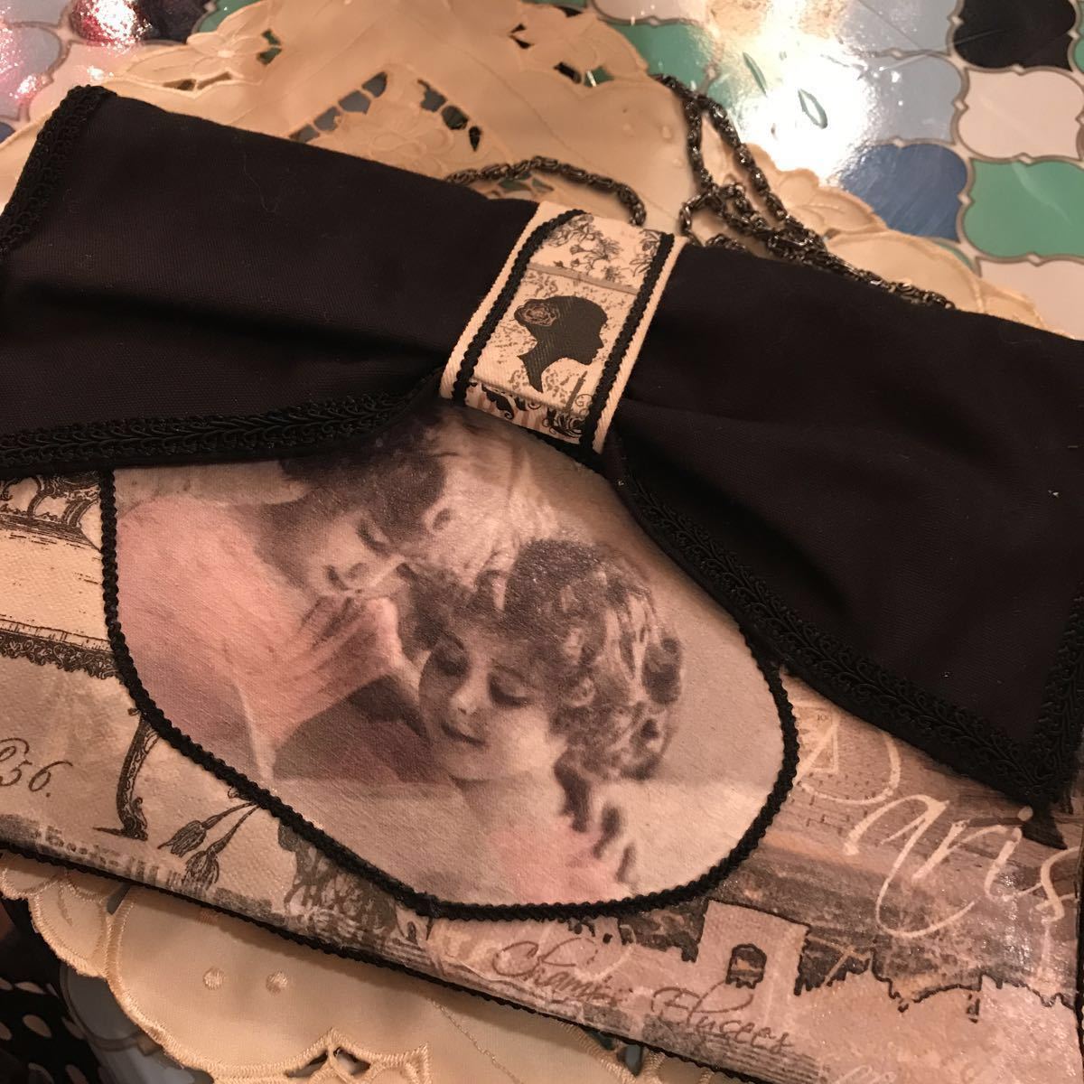 ハンドメイド★デコパージュスクラッチショルダーバッグ 天使②拍卖