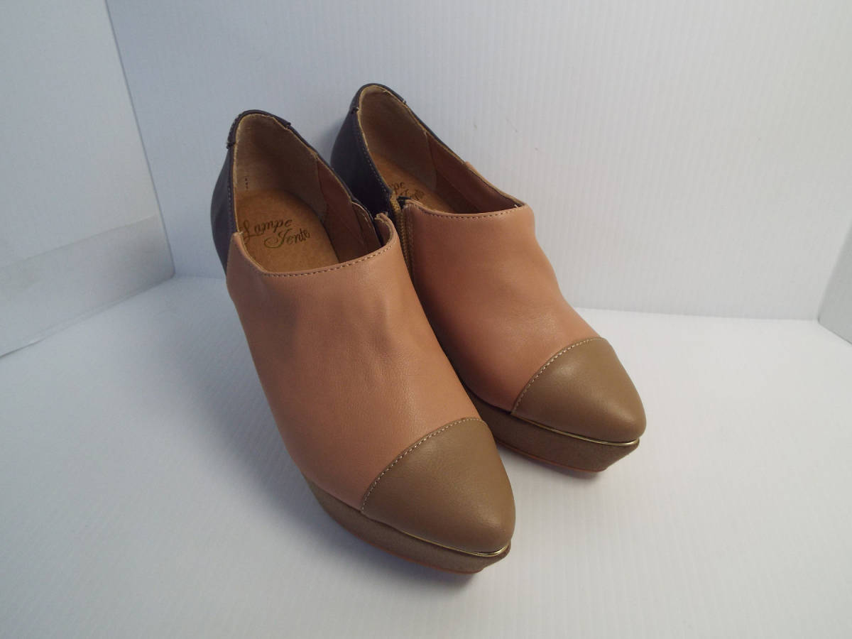 Lampe Jente/ランプジェント ポインテッドコンビブーティ ピンク系 22.5cm 中古美品拍卖