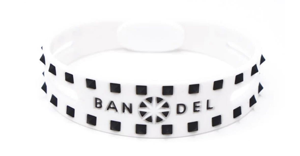 BANDEL バンデル STUDS Bracelet スタッズ ブレスレット White×Black ホワイト ブラック L 19.0cm拍卖