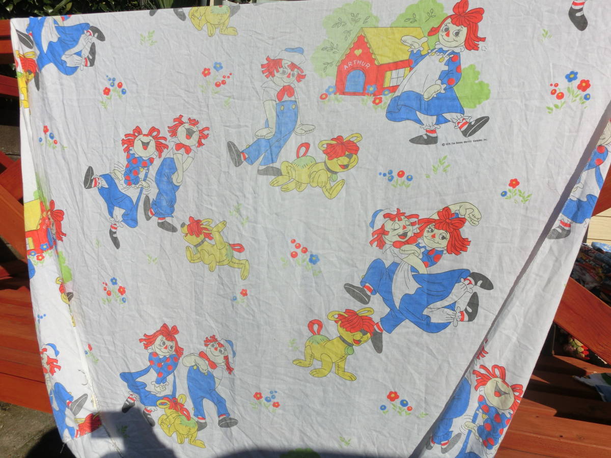 70s ビンテージ ラガディ アン&アンディ フィットシーツ拍卖