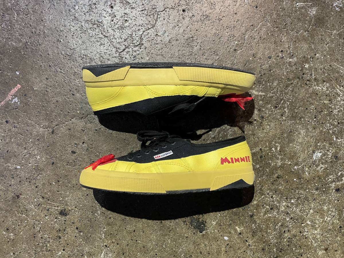 COMME des GARCONS コムデギャルソン SUPERGA スペルガ Disney ディズニー スニーカー キャンバスシューズ ミニー MINNIE リボン拍卖