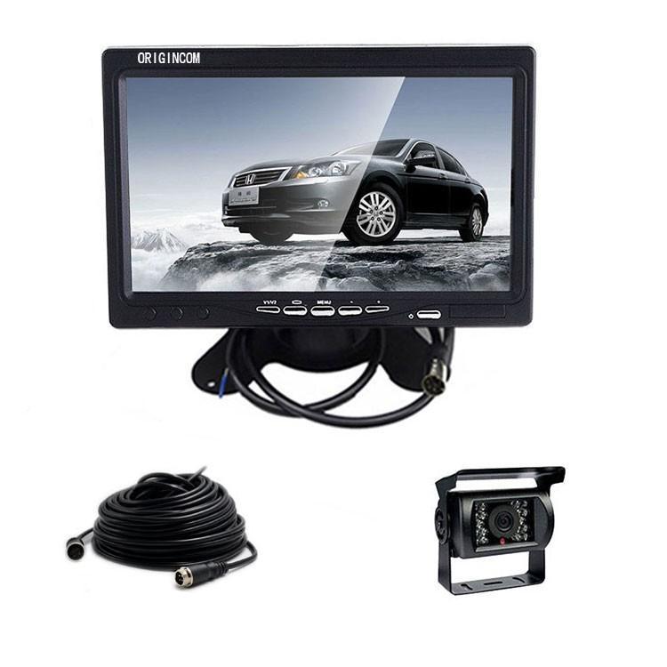 バックカメラシステム 7インチモニター+バックカメラ+20Mケーブル CCDレンズ 24V対応 トラック バス ガイドラインあり LP-OMT70SET-PRO拍卖