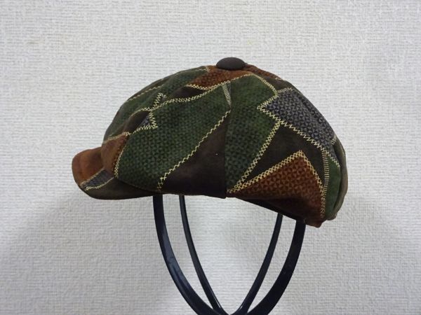 Z キッズ帽子 Z 男の子 キャスケット スタイル帽子 サイズ54cm キャップ 帽子 ブラウン色 模様入り拍卖