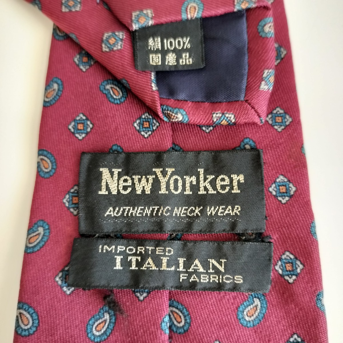 ニューヨーカー(NEWYORKER)ワインレッド涙ドットネクタイ拍卖