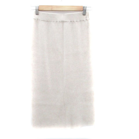 アバハウス ABAHOUSE ECRU ニットタイトスカート ロング丈 ベージュ /HO40 レディース拍卖