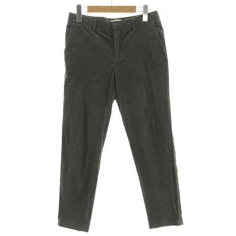 ギャルリーヴィー GALERIE VIE トゥモローランド パンツ テーパード ストレッチ 日本製 ベロア調 コットン混 グレー系 36拍卖