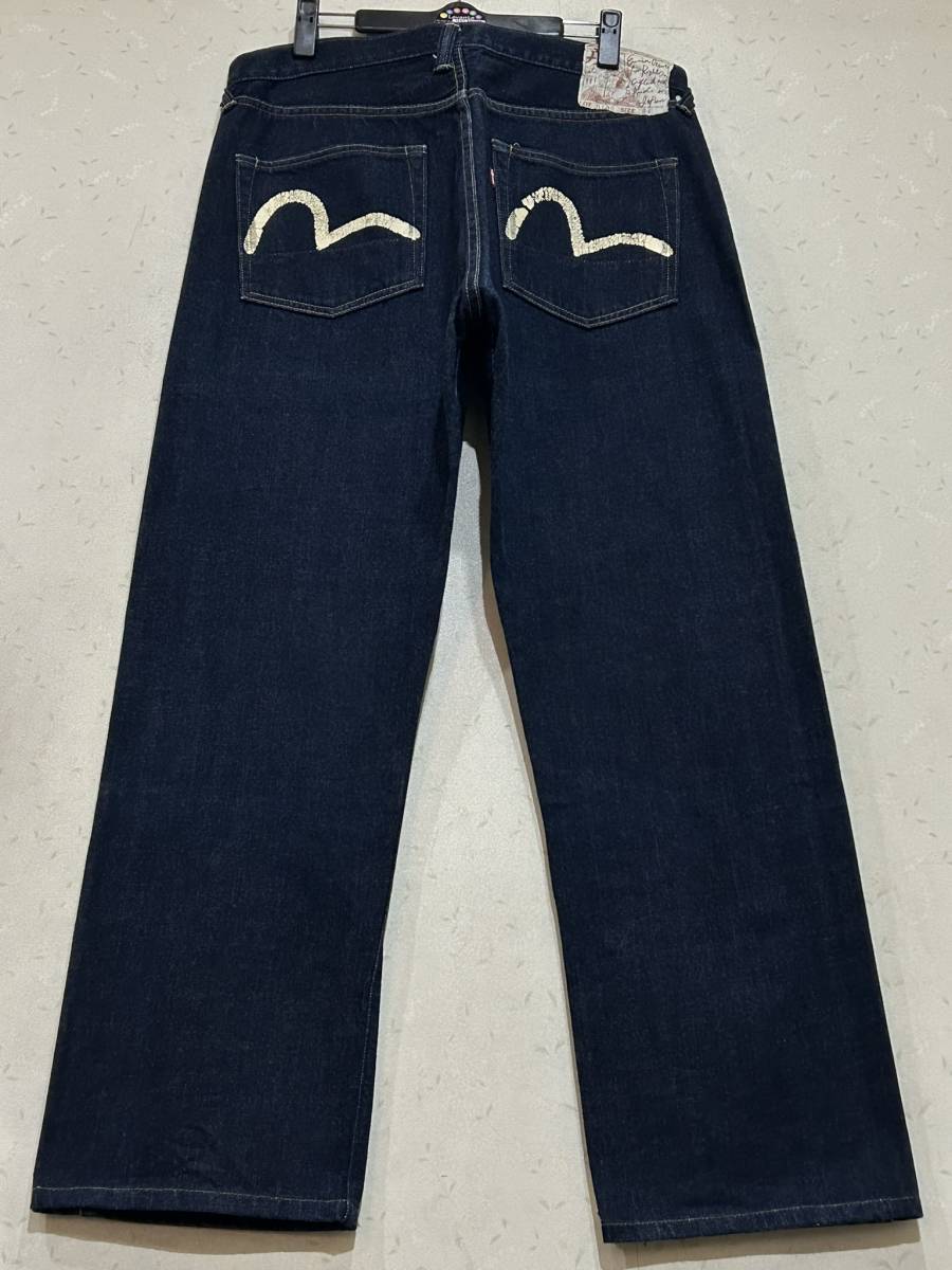 ※EVISU WAREHOUSE 戎 エヴィス エビス ウエアハウス LOT 9100 カモメペイント デニムパンツ 濃紺 34 BJBD.A拍卖