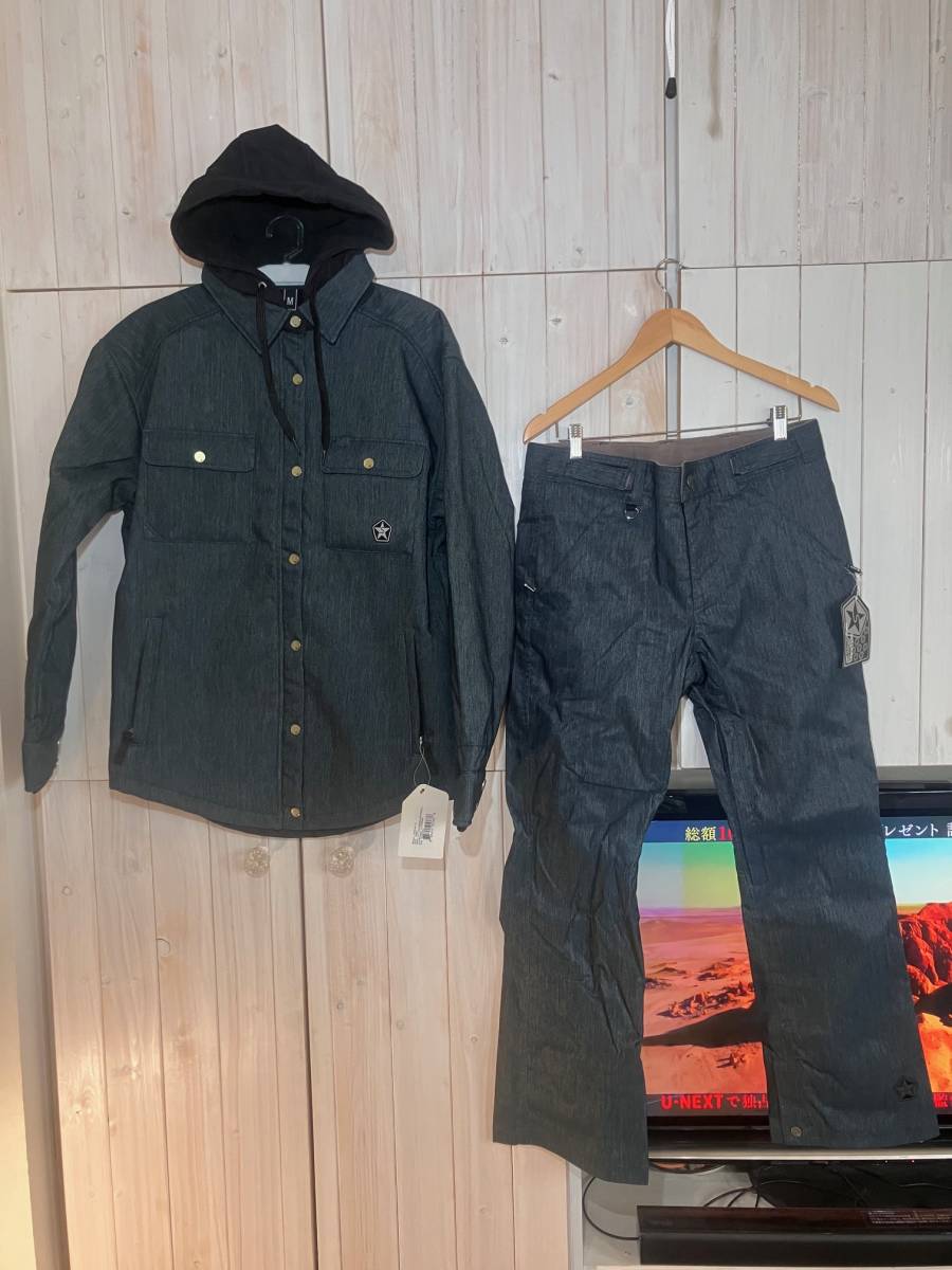 送料込 新品 SESSIONS セッションズ 上下セット Mサイズ denim デニム 送料無料拍卖