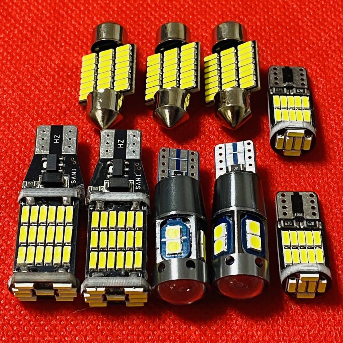 超爆光 スバル YA系 エクシーガ ルームランプ ナンバー灯 ポジション球 バックランプ T10 LED ウェッジ球 ホワイト 送料無料拍卖