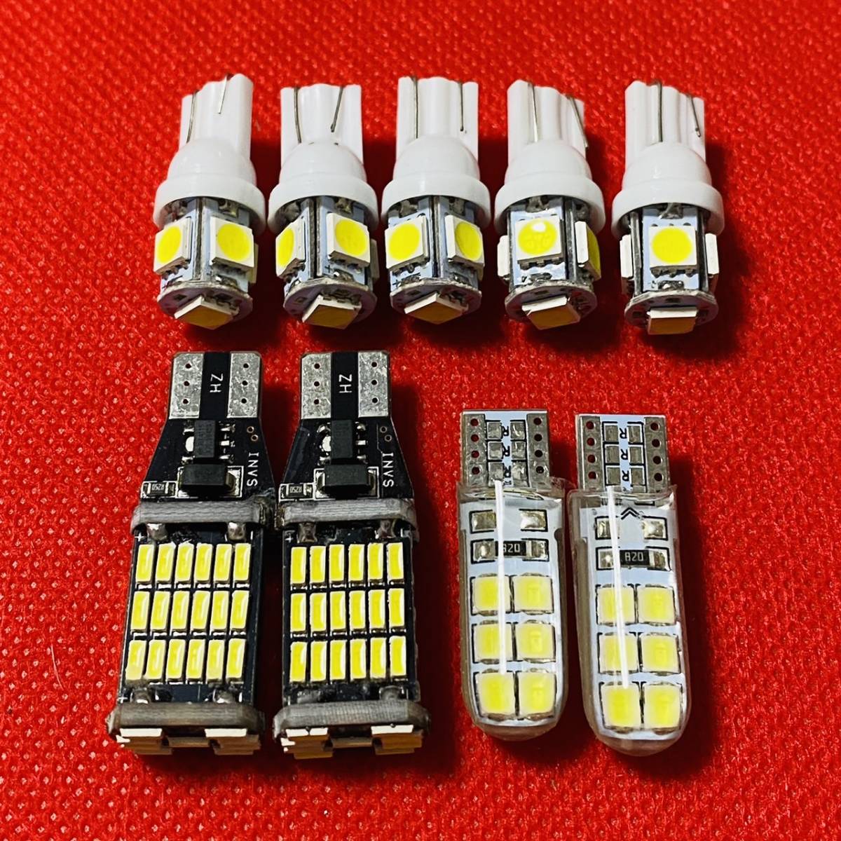 アクア NHP10 前期 T10 LED ルームランプ バックランプ ポジション球 ナンバー灯 9個セット ホワイト トヨタ 純正球交換 送料無料拍卖