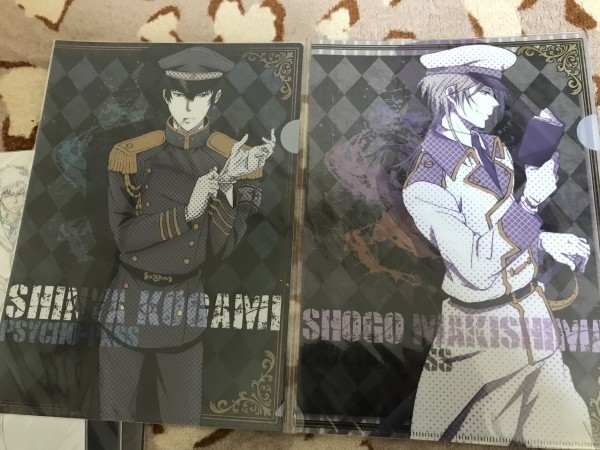 078クリアファイル PSYCHO-PASS サイコパス 天野明 ノイタミナショップ限定  軍服 狡噛 槙島 2枚セット拍卖