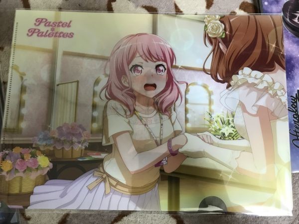 057クリアファイル BanG Dream! バンドリ!  ローソンHMV Pastel*Palette(パステルパレット)丸山彩拍卖