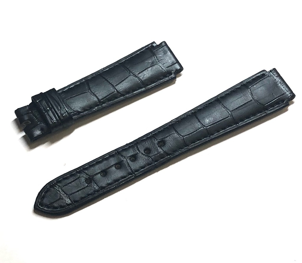 未使用 パテックフィリップ 時計用 ベルト クロコダイル 黒 ブラック PATEK PHILIPPE 純正 時計バンド 【中古】拍卖