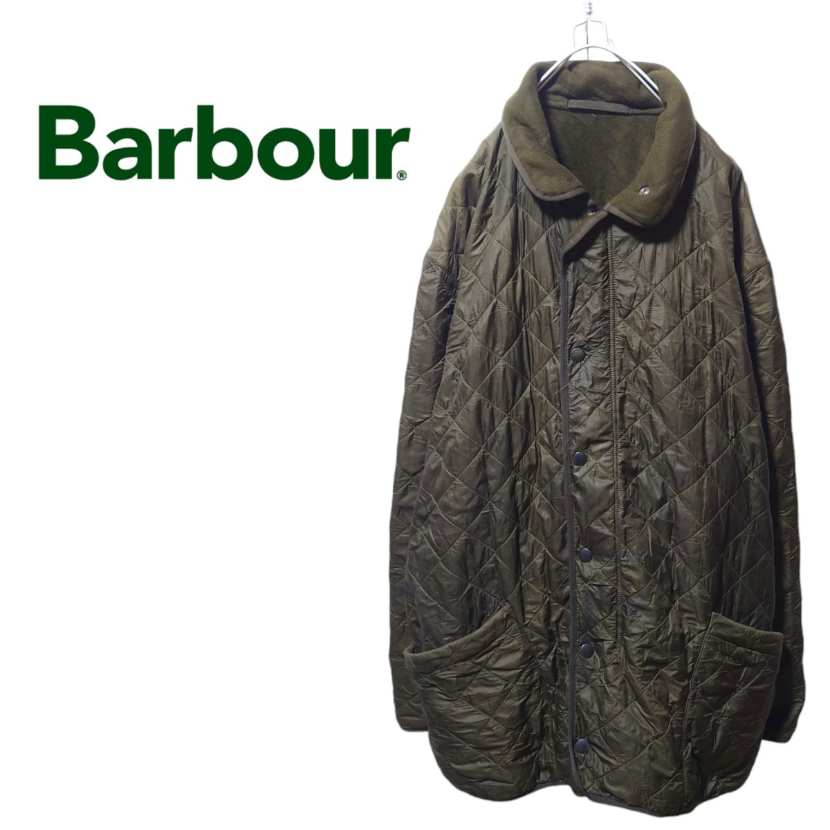 【Barbour】90's 裏地フリース キルティングジャケット A-1666拍卖