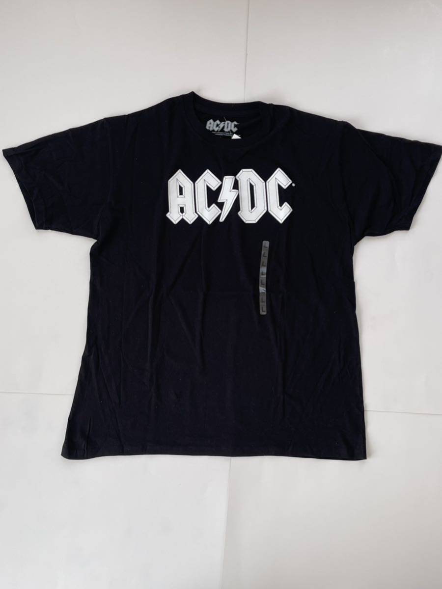 ACDC Tシャツ 新品 Lサイズ ブラック 半袖Tシャツ AC/DC バンドTシャツ AC/DC ロサンゼルス 直輸入 バンドT拍卖