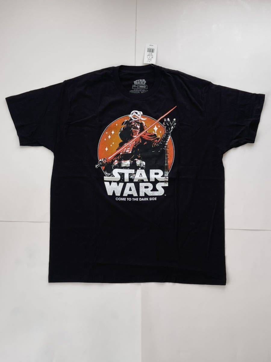 スターウォーズ Tシャツ 新品 XLサイズ ブラック 半袖Tシャツ 半袖 STAR WARS 直輸入 一部ほつれありン キャラクター拍卖