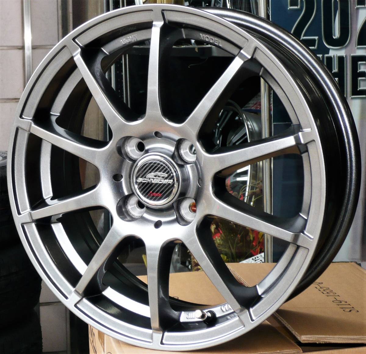 税込! 軽量ホイール 「シュナイダーSTAG」 15X5.5J+40/+45/+50 4H100 新品1台分拍卖