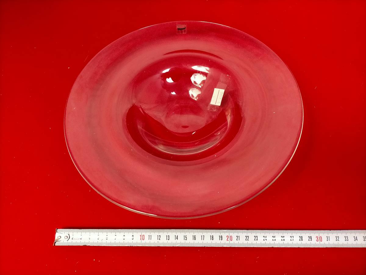 丸皿 ボール ego ガラス Italy 寸法(約)直径:29.5㎝ 高さ:5.8㎝ ・拍卖