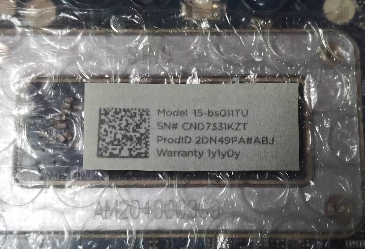 HP Notebook 15-bs011tu マザーボード メイン基板 i3 6006U 拍卖