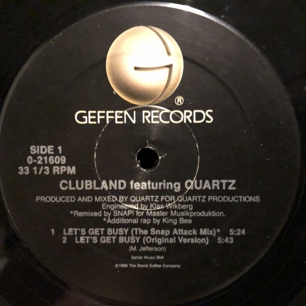 Clubland Featuring Quartz / Let's Get Busy拍卖