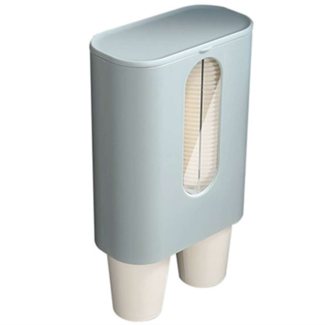 カップディスペンサー 本体 ウォーターサーバー設置可能 紙コップ ロングホルダー 80個収納 衛生的 フタ付 家庭用 コップスタンド拍卖