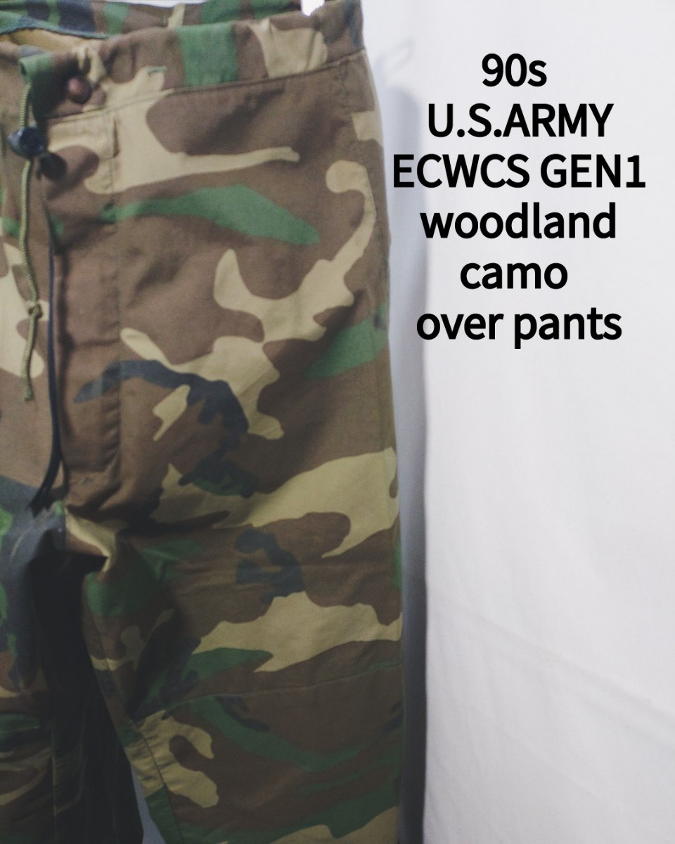 Vintage US.ARMY ECWCS GEN1 GORE-TEX woodland camo over pants 90s 米軍 ウッドランドカモ オーバー パンツ ゴアテックス ビンテージ拍卖