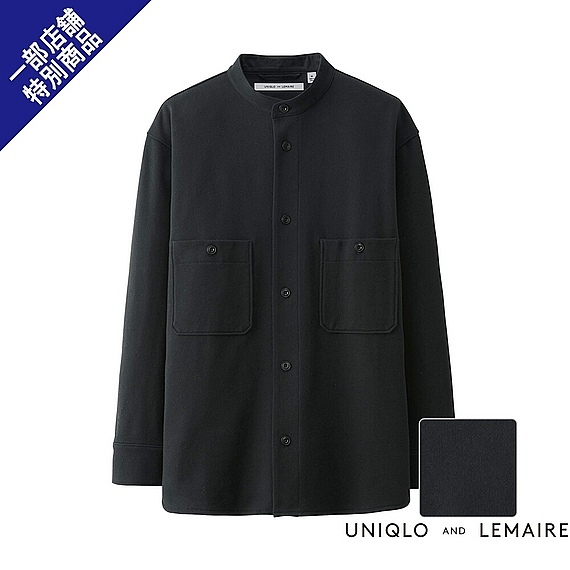 送料無料 ユニクロ ルメール UNIQLO AND LEMAIRE スウェット フル オープン シャツ S 黒 元 HERMES エルメス デザイナ クリストフルメール拍卖