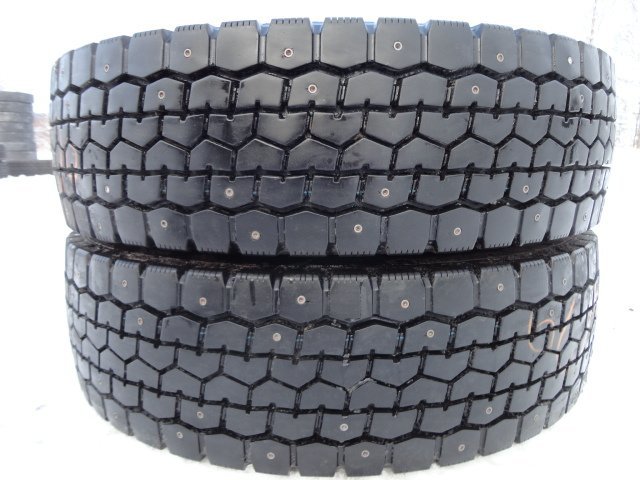 □218 ピン付 美品9.5分山 ミックス DUNLOP SP670 255/70R22.5 143/140J 2本 2017年製拍卖