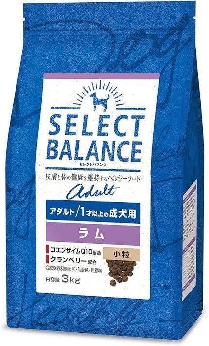 【送料無料】セレクトバランス アダルト ラム 小粒 3kg×2個セット拍卖