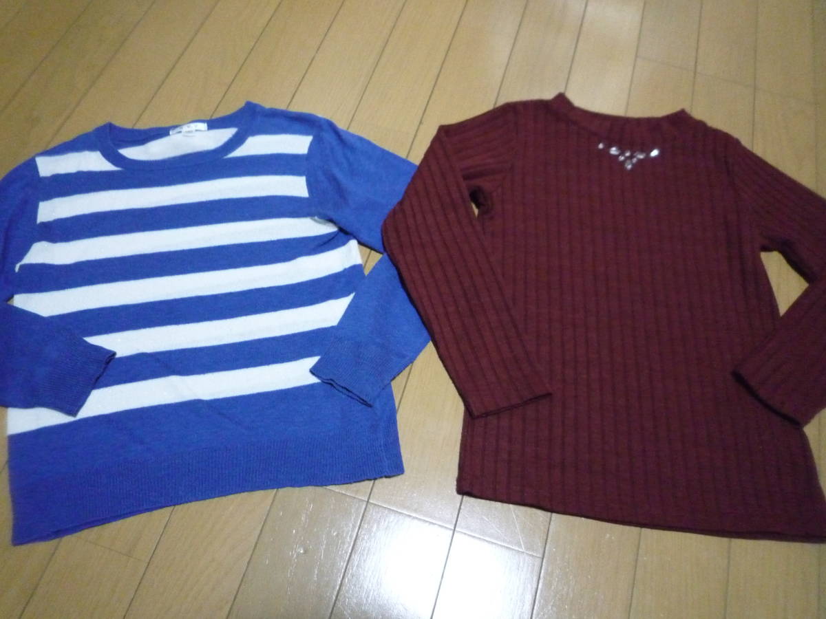女の子 薄手 ニット トップス まとめて 2枚 セット 120★送料無料★a.v.v MPS拍卖