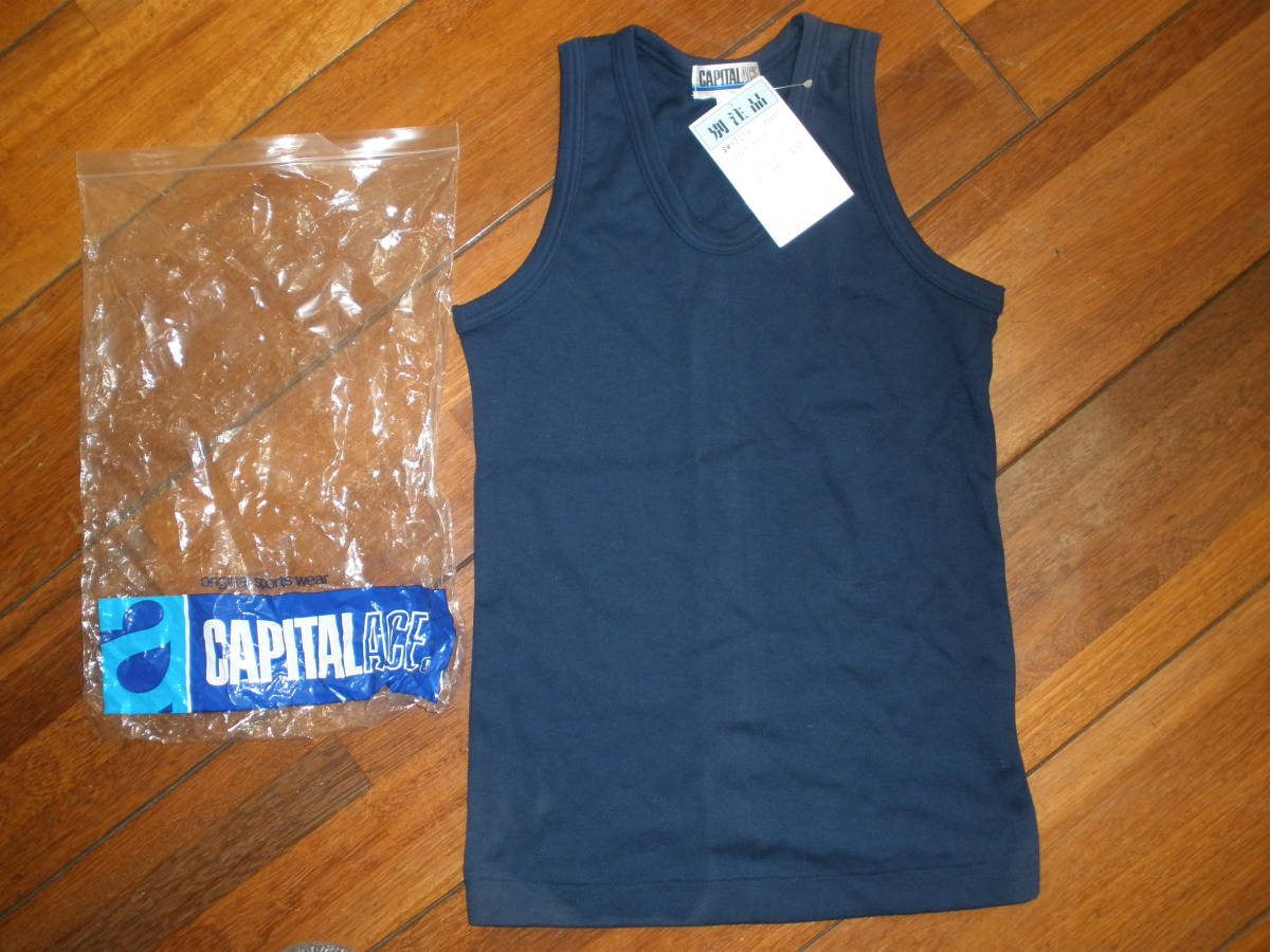デットストック 未使用 別注品 キャピタルエース タンクトップ 3*907 ビンテージ 昭和レトロ拍卖