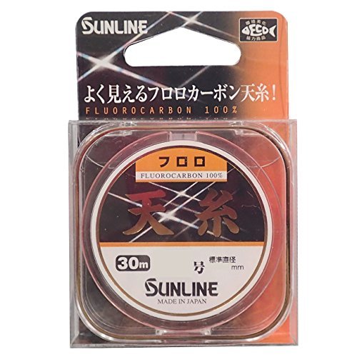 サンライン(SUNLINE) フロロカーボンライン 天糸フロロ 30m 0.6号 マットフラッシュオレンジ拍卖