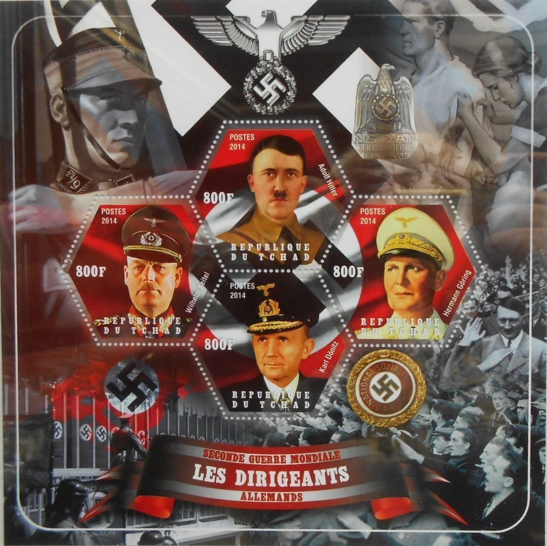 チャド切手 『第二次世界大戦』(ヒトラー/ゲーリング/カイテル/デーニッツ) ナチスドイツ拍卖