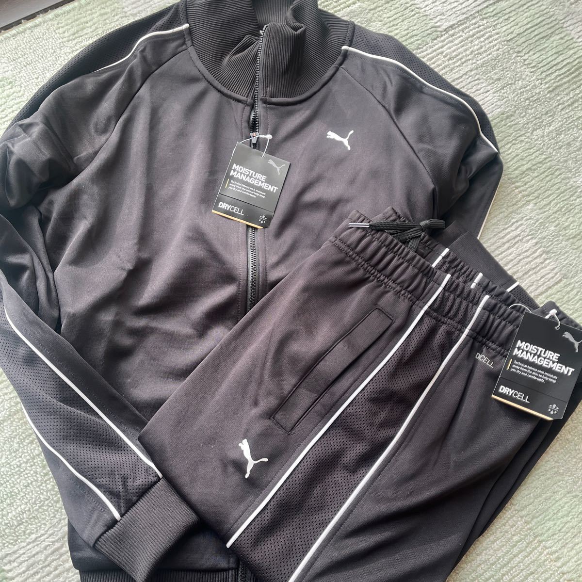 送料込!プーマ レディース L ジャージ 上下 黒 PUMA 定価11000円 拍卖