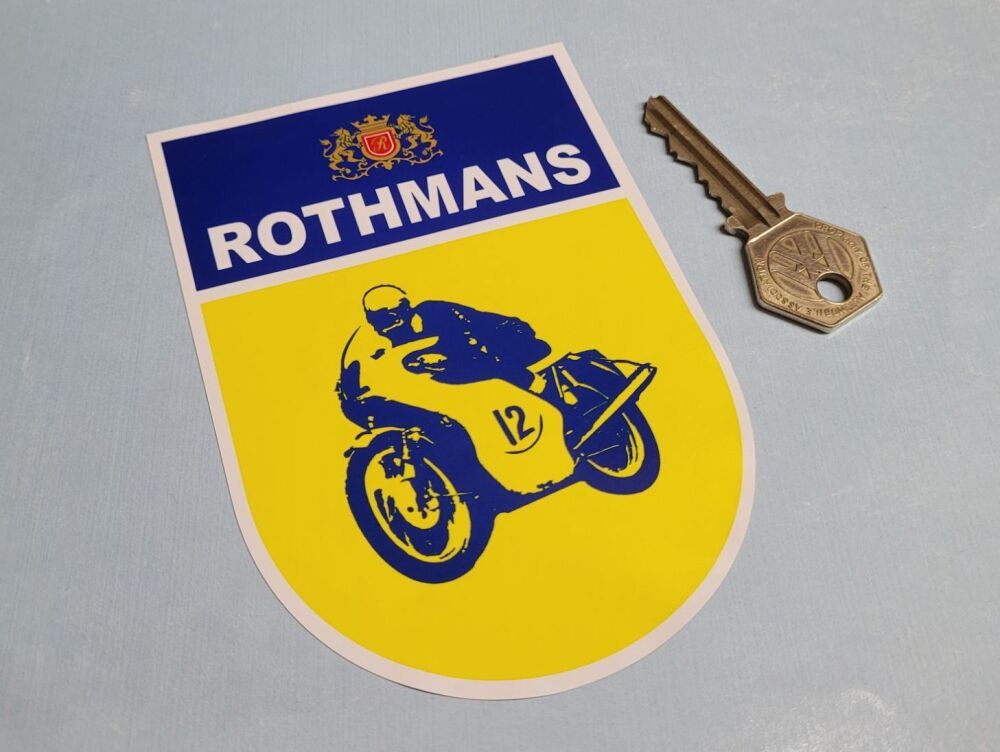 送料無料 Rothmans Bike ロスマンズ カッティング ステッカー デカール 90mm x 130mm拍卖
