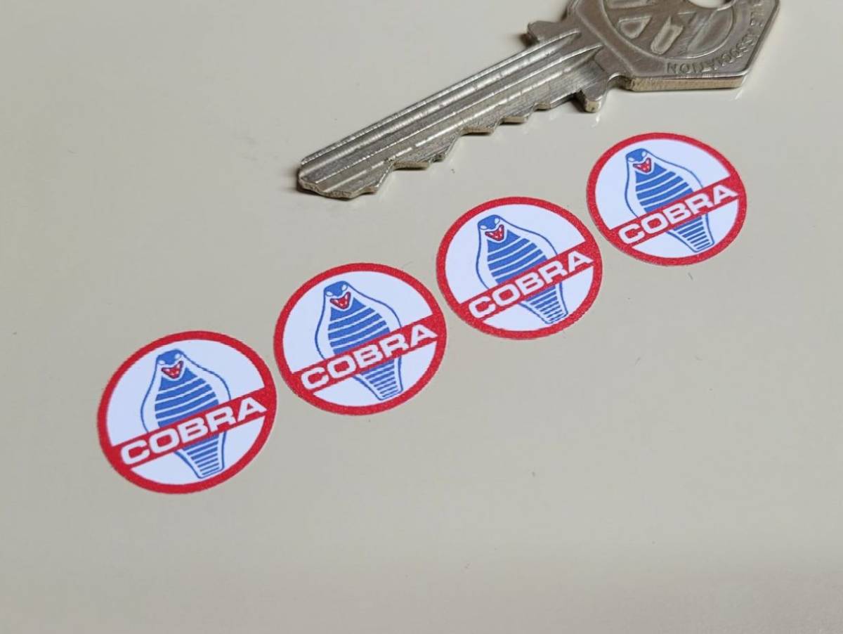 送料無料 AC Cobra Gauge Face コブラ ステッカー デカール 18mm 4枚セット拍卖