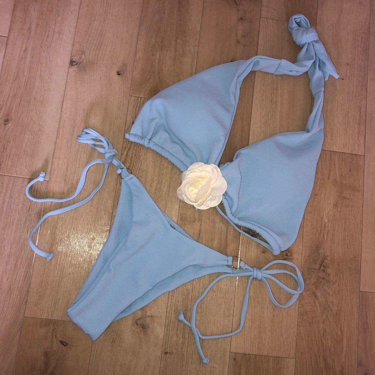 ブラジリアン ビキニ L 水着 ブルー 水色 フェミニンカラー 新品 海外 インポート拍卖