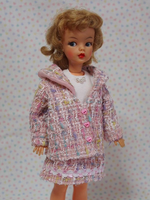 Doll Dressing♪ハンドメイド タミーちゃんサイズお洋服セット人形ワンピース/ドレス/アウトフィット衣装/ドール服/コート/ツイード/レトロ拍卖