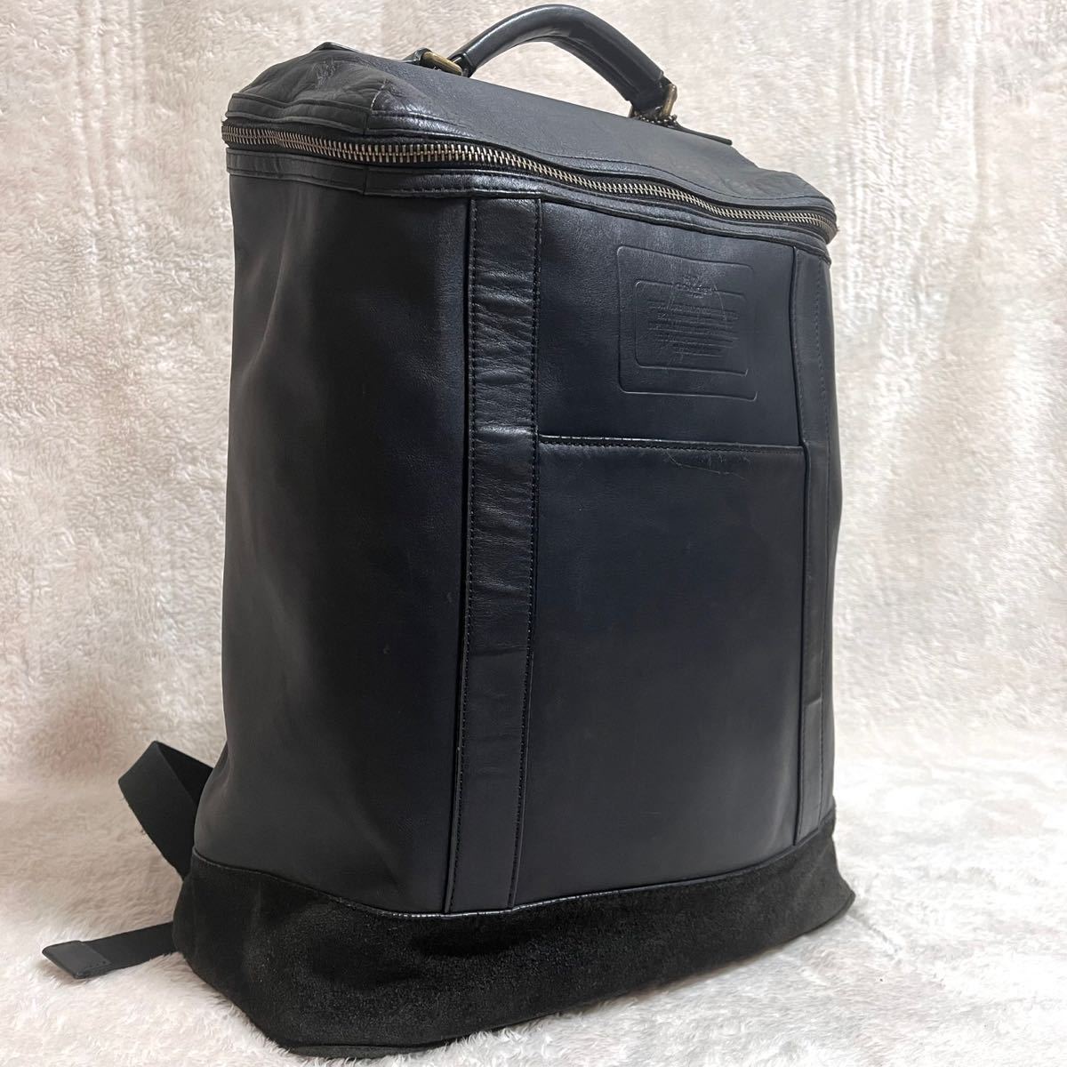 スタイリスト COACH コーチ オール レザー バックパック リュック デイパック 大容量 A4 黒 手提げ 可 ゴッサム フラップ トート ブリーフ拍卖