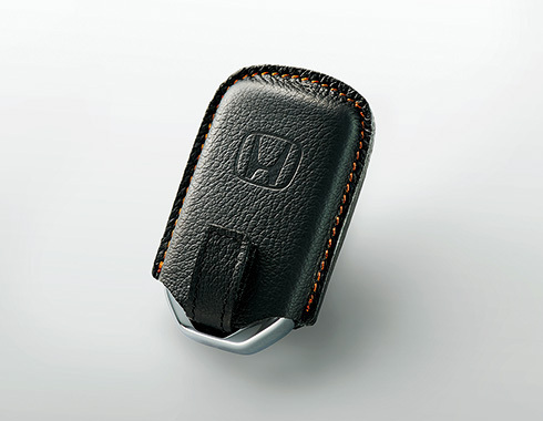 オデッセイ RC系 後期:純正 キーカバー 本革製(ブラック×ブラウンステッチ)(廃盤 残り在庫わずか)拍卖