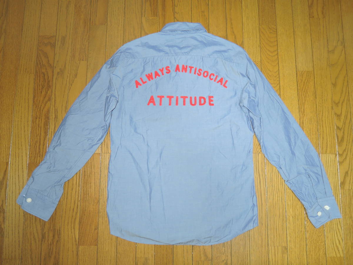 CHALLENGER チャレンジャー 長袖シャツ S 刺繍 ステッチ / ワーク拍卖